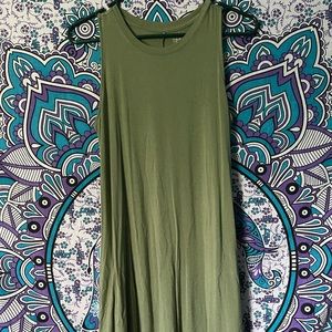 Time and Tru olive green dress